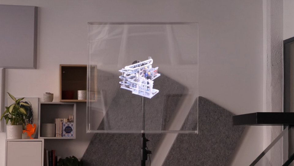 60cm holographic fan: A 60cm diameter holographic fan